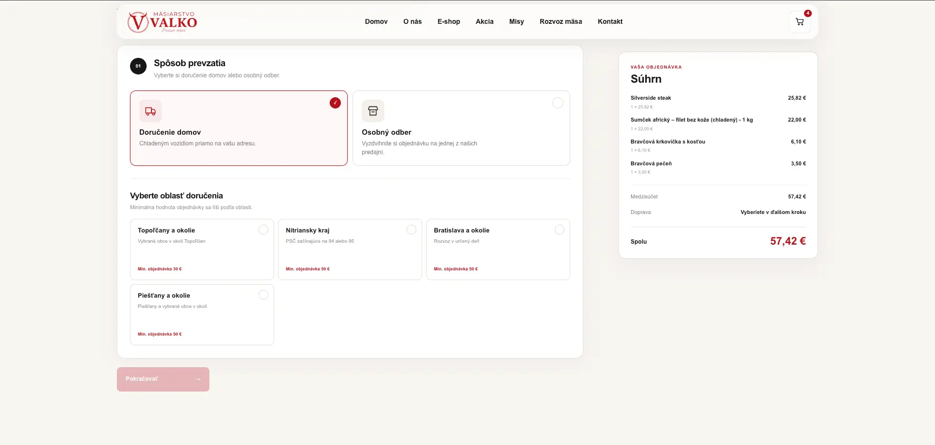 Sklep Mäsiarstvo Valko z portfolio FYstart